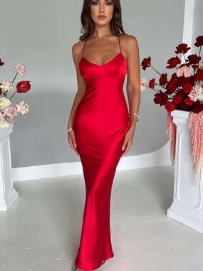 MALIKA MAXI DRESS - RED babyboo